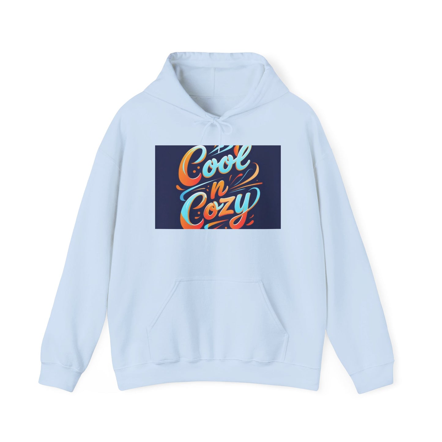 Cool n Cozy Hoodie – Retro Script Pullover for Casual Comfort