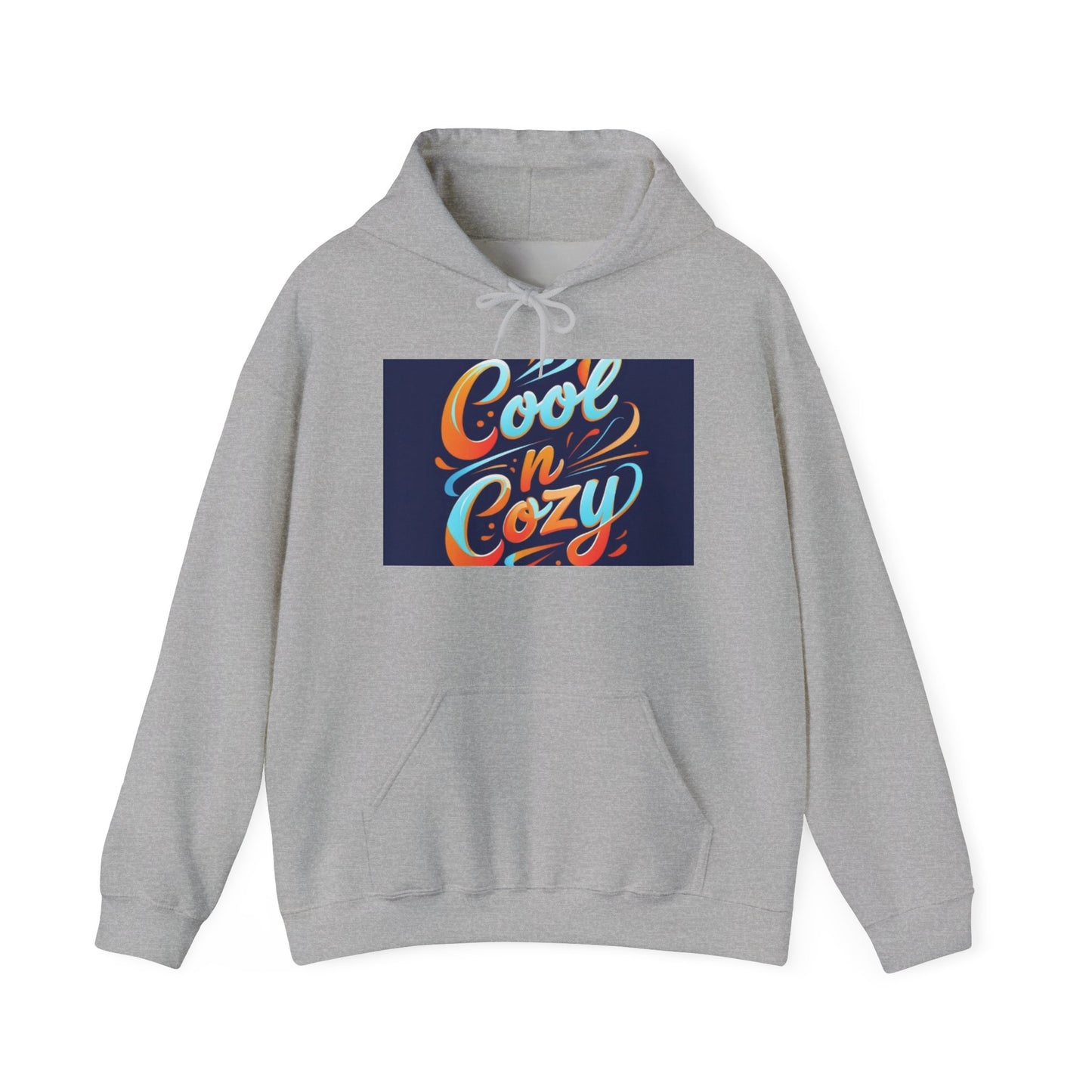 Cool n Cozy Hoodie – Retro Script Pullover for Casual Comfort