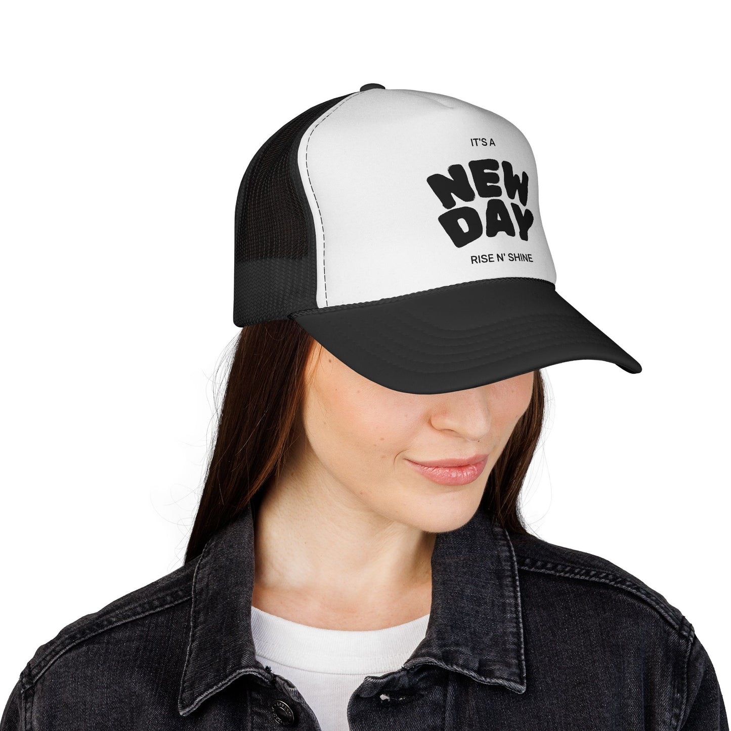 Rise N' Shine Trucker Cap - It's a New Day Hat for Positive Vibes