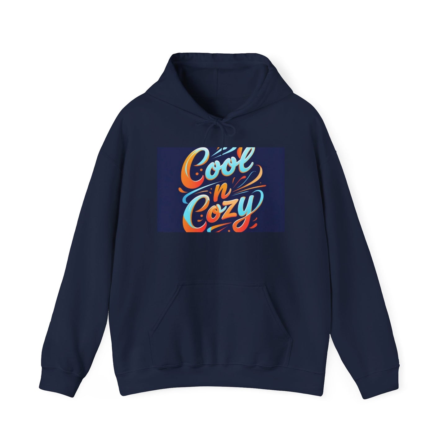 Cool n Cozy Hoodie – Retro Script Pullover for Casual Comfort