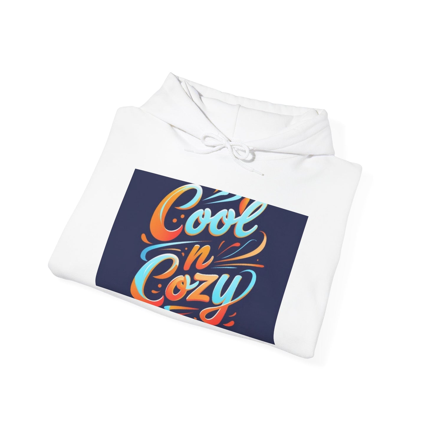 Cool n Cozy Hoodie – Retro Script Pullover for Casual Comfort
