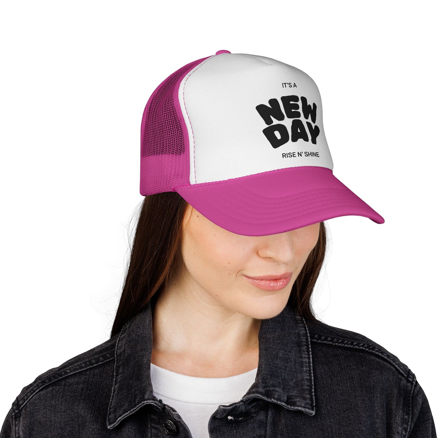 Rise N' Shine Trucker Cap - It's a New Day Hat for Positive Vibes
