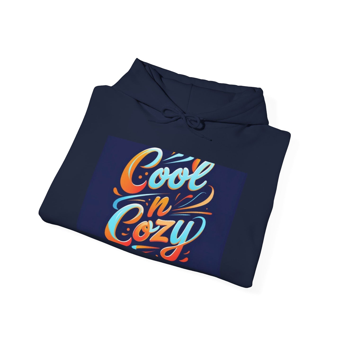 Cool n Cozy Hoodie – Retro Script Pullover for Casual Comfort
