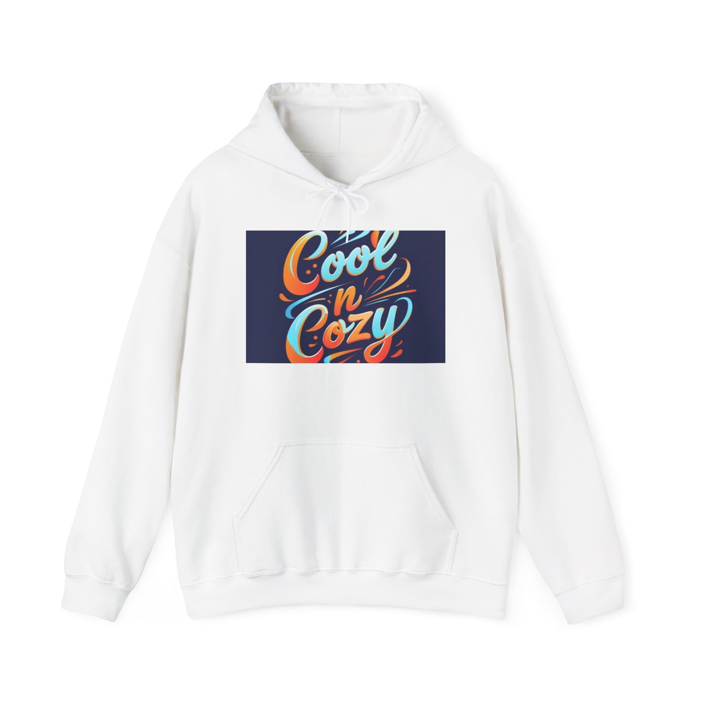 Cool n Cozy Hoodie – Retro Script Pullover for Casual Comfort