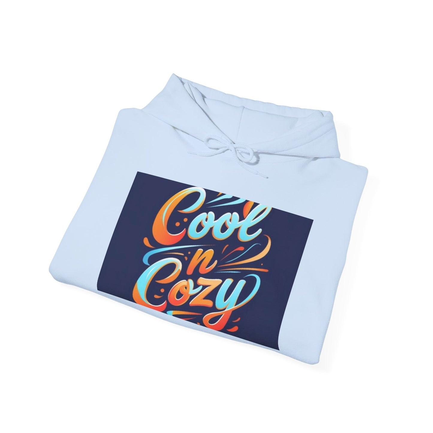 Cool n Cozy Hoodie – Retro Script Pullover for Casual Comfort