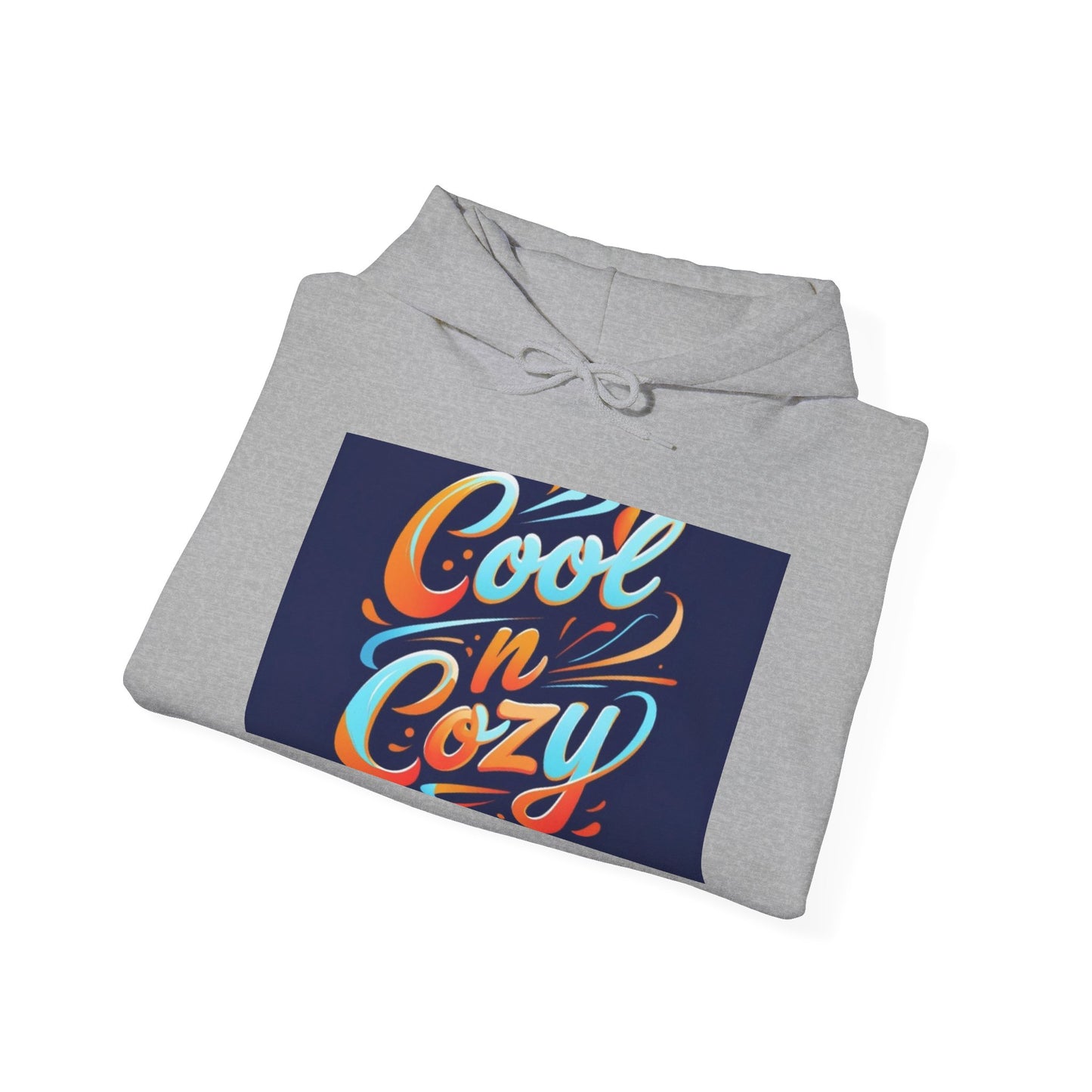 Cool n Cozy Hoodie – Retro Script Pullover for Casual Comfort