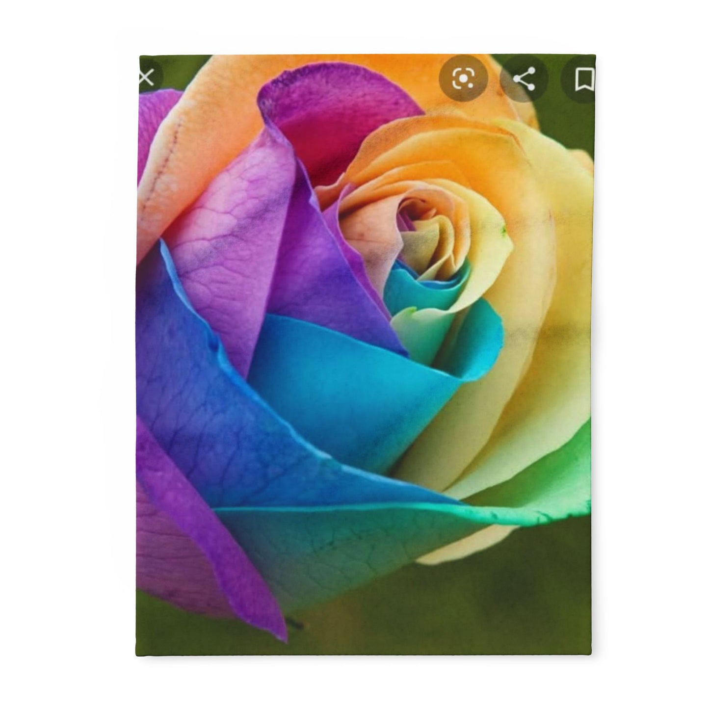 Rainbow Rose Arctic Fleece Blanket - Soft & Cozy Throw for All Occasions