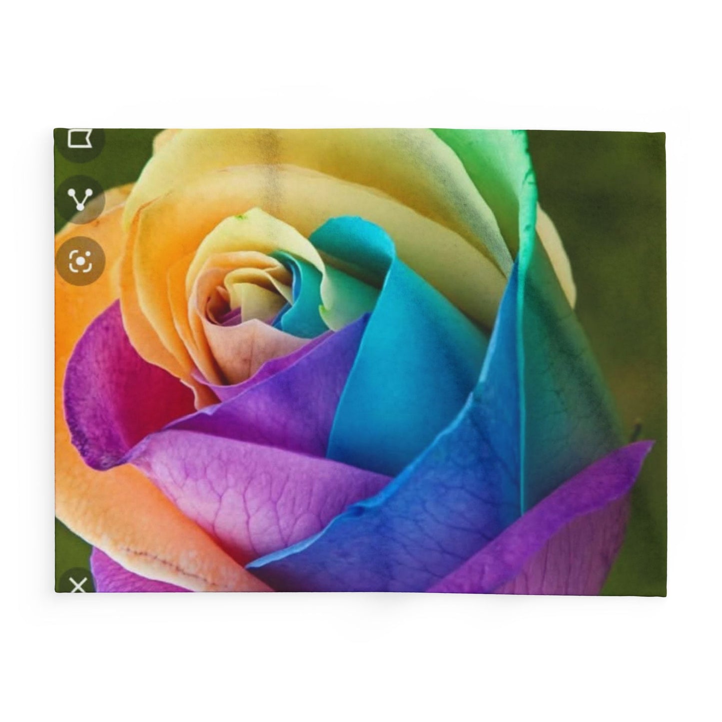 Rainbow Rose Arctic Fleece Blanket - Soft & Cozy Throw for All Occasions